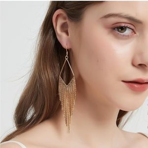 NWT Gold Tassel Earrings